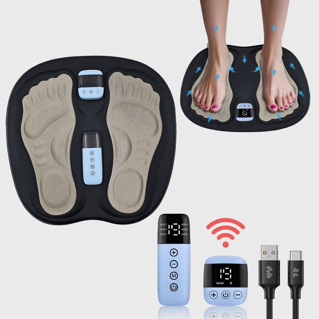 DYZI Rechargeable EMS Foot Massager for Pain Relief & Better Circulation