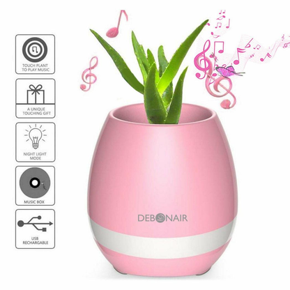 Debonair Music Flower Pot Bluetooth Speaker (Pink) for Bedroom & Living Room