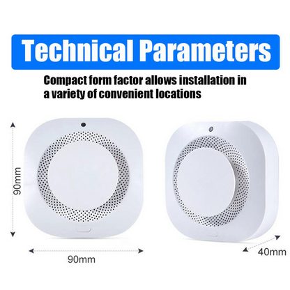 2-Pack Smoke Alarm Fire Protection Home Security System Smoke Detector