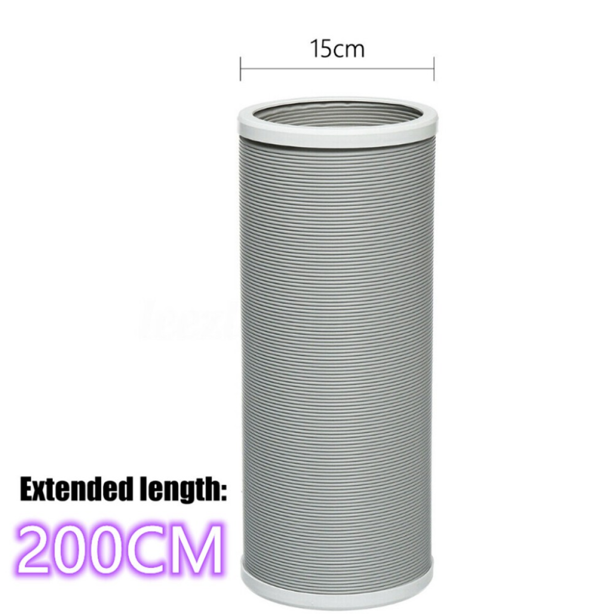 NEW 2M Flexible Air Conditioner Exhaust Pipe Vent Hose Duct Outlet UK (HTML)