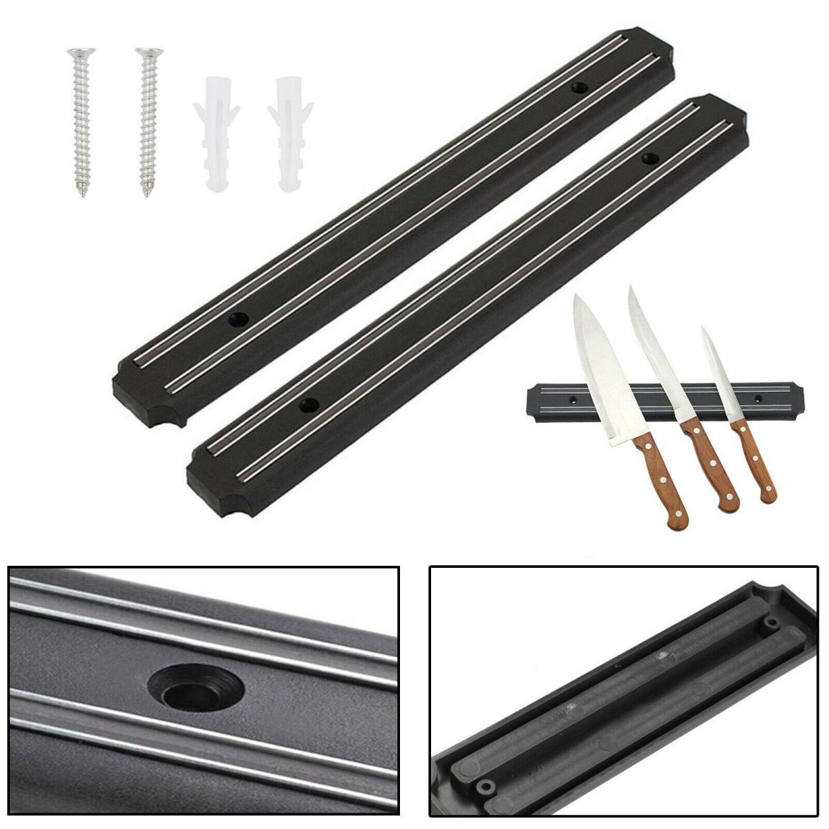 20CM Magnetic Knife Holder for Wall Mount, Secure Kitchen Storage