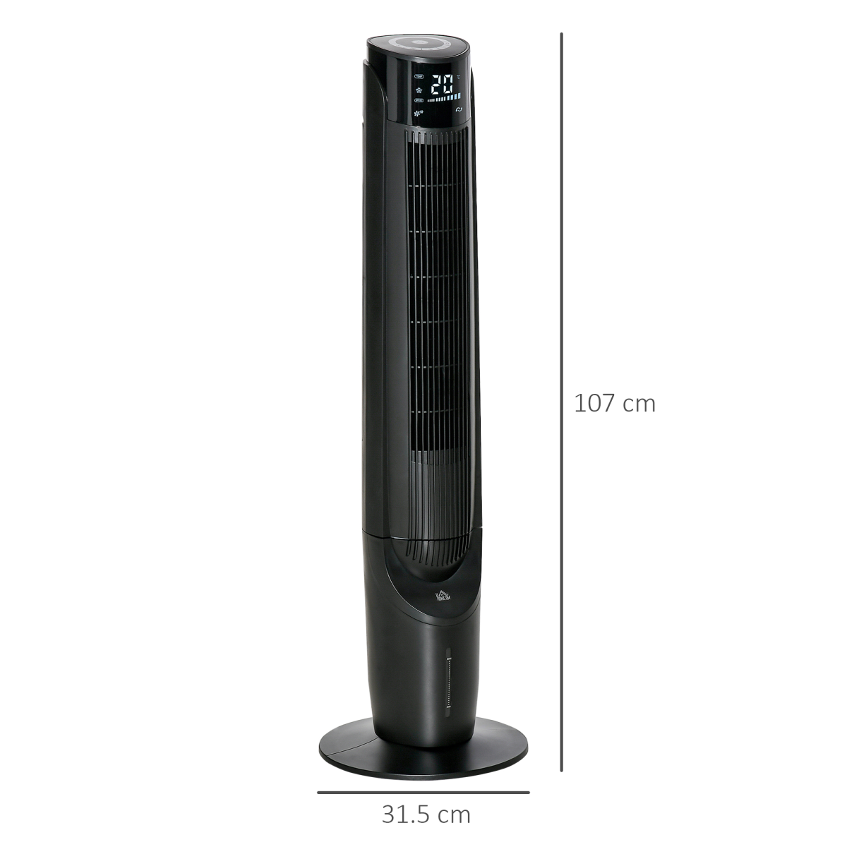 Quiet Air Cooler Evaporative Ice Cooling Tower Fan for Bedroom, Black - HTML