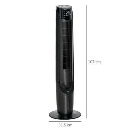 Quiet Air Cooler Evaporative Ice Cooling Tower Fan for Bedroom, Black - HTML