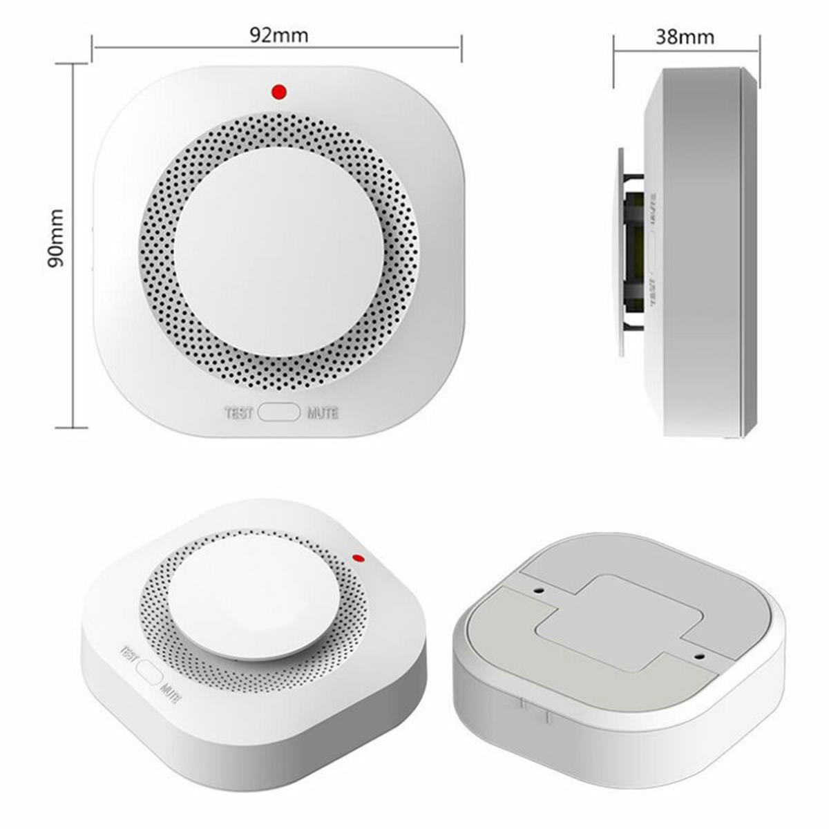 2-Pack Smoke Alarm Fire Protection Home Security System Smoke Detector