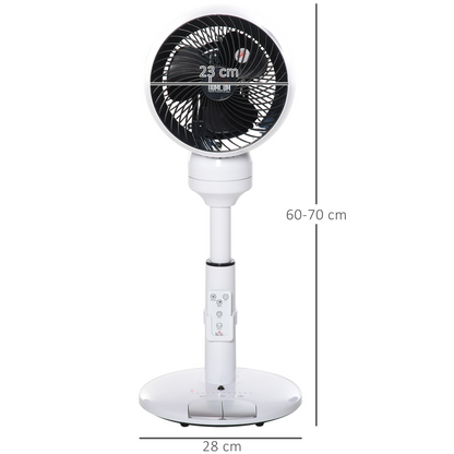 3-Speed Air Circulator Fan w/ Oscillation, Tilt & Remote (Black/White)