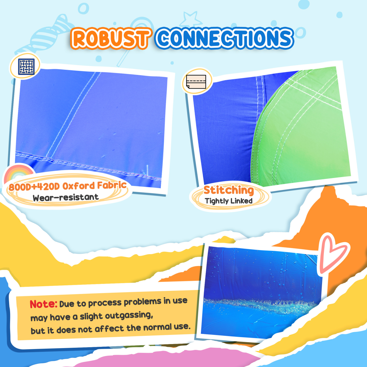 HOMCOM Inflatable Bouncy Castle with Slide & Mesh Net, Kids Jumping 3-10Y (300x180x160cm)