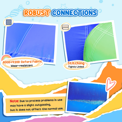 HOMCOM Inflatable Bouncy Castle with Slide & Mesh Net, Kids Jumping 3-10Y (300x180x160cm)