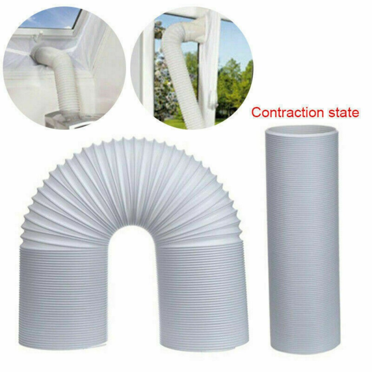 NEW 3M Flexible Air Conditioner Exhaust Pipe Vent Hose Duct Outlet (UK)
