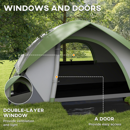 <p>Outsunny 2-Person Camping Tent, Sewn-In Groundsheet, 3000mm Waterproof</p>