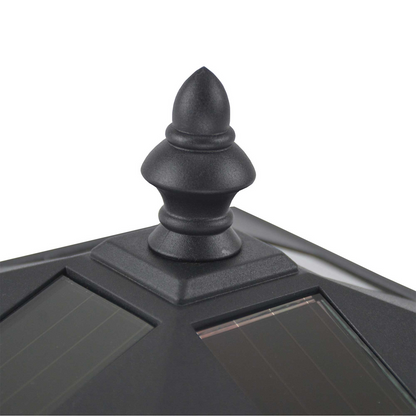 1.2M Dimmable Solar Post Light Outdoor Garden LED Lantern, IP44, Black