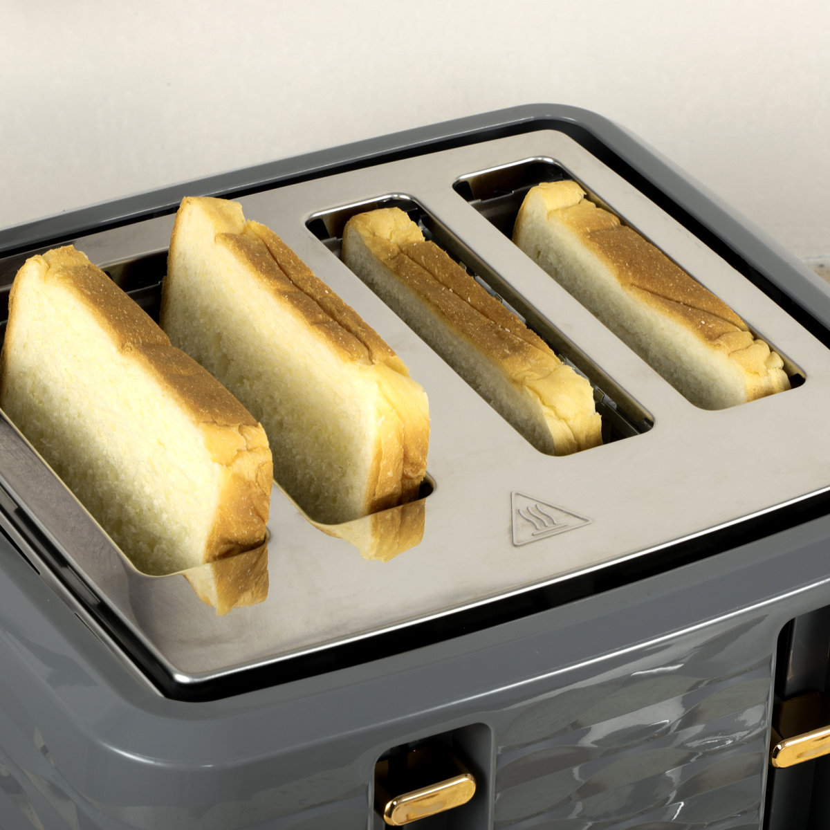 HOMCOM 1.7L Kettle & 4-Slice Toaster Set, Grey, Rapid Boil, 7 Browning Levels