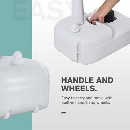 Outsunny Portable Camping Sink w/ Foot Pump, 17L Tank, Soap & Towel Holder