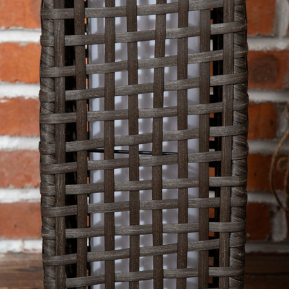 Outsunny Solar Rattan Lantern Outdoor, Warm White LED, Auto On/Off, IP44