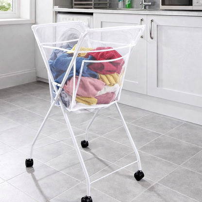 No-Bend Laundry Trolley for Easy Carrying & Stain-Free Laundry Transfer