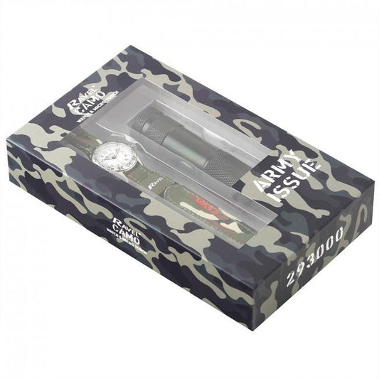 R4403 RAVEL Camo Kids Watch & Torch Set