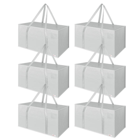 VINSANI 6PK Moving Bags Grey 1010300, Heavy-Duty Packing Bags (6-Pack)