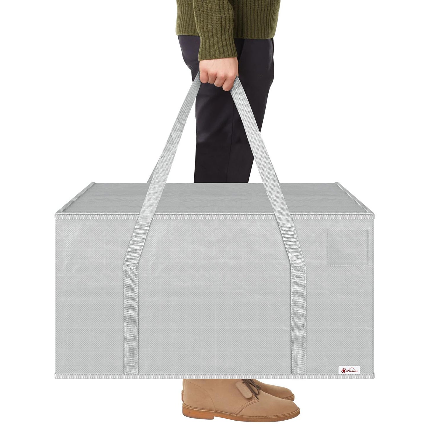 VINSANI 6PK Moving Bags Grey 1010300, Heavy-Duty Packing Bags (6-Pack)