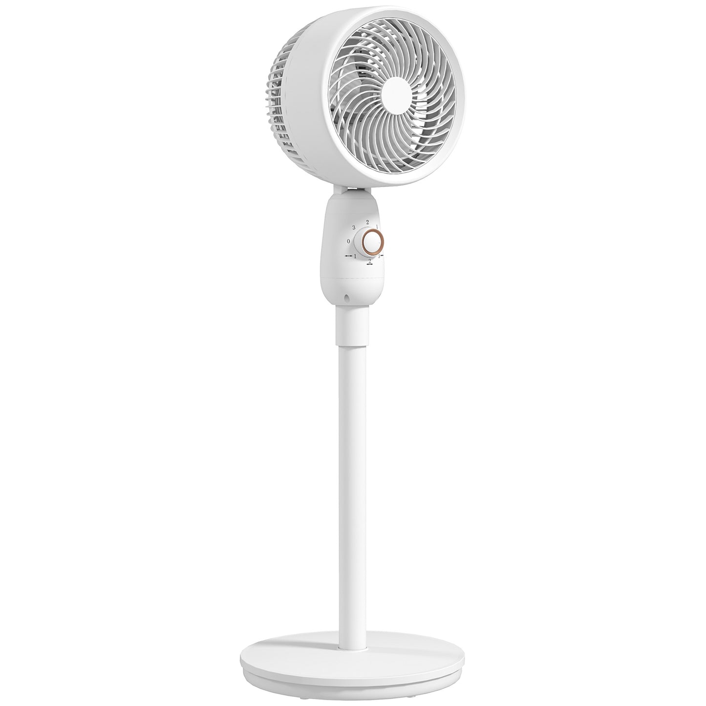 White Oscillating Air Circulator Fan with 3 Speeds for Cooling & Ventilation