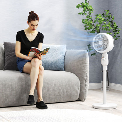 White Oscillating Air Circulator Fan with 3 Speeds for Cooling & Ventilation