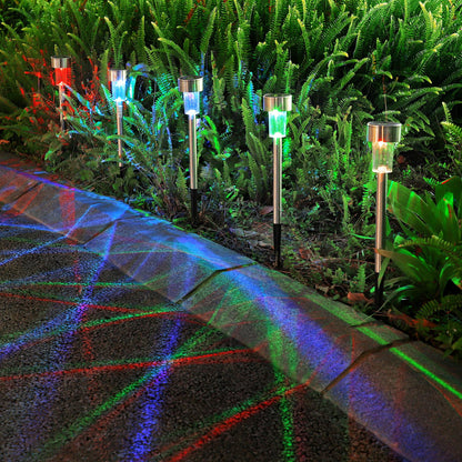 Vinsani Colour-Changing Solar LED Stick Lights (10-Pack), Waterproof Outdoor Pathway Markers