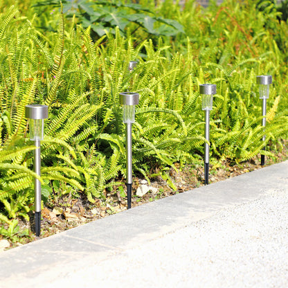 Vinsani Colour-Changing Solar LED Stick Lights (10-Pack), Waterproof Outdoor Pathway Markers