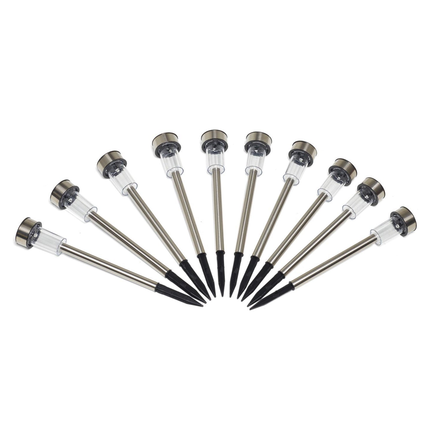 Vinsani Colour-Changing Solar LED Stick Lights (10-Pack), Waterproof Outdoor Pathway Markers