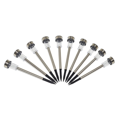 Vinsani Colour-Changing Solar LED Stick Lights (10-Pack), Waterproof Outdoor Pathway Markers