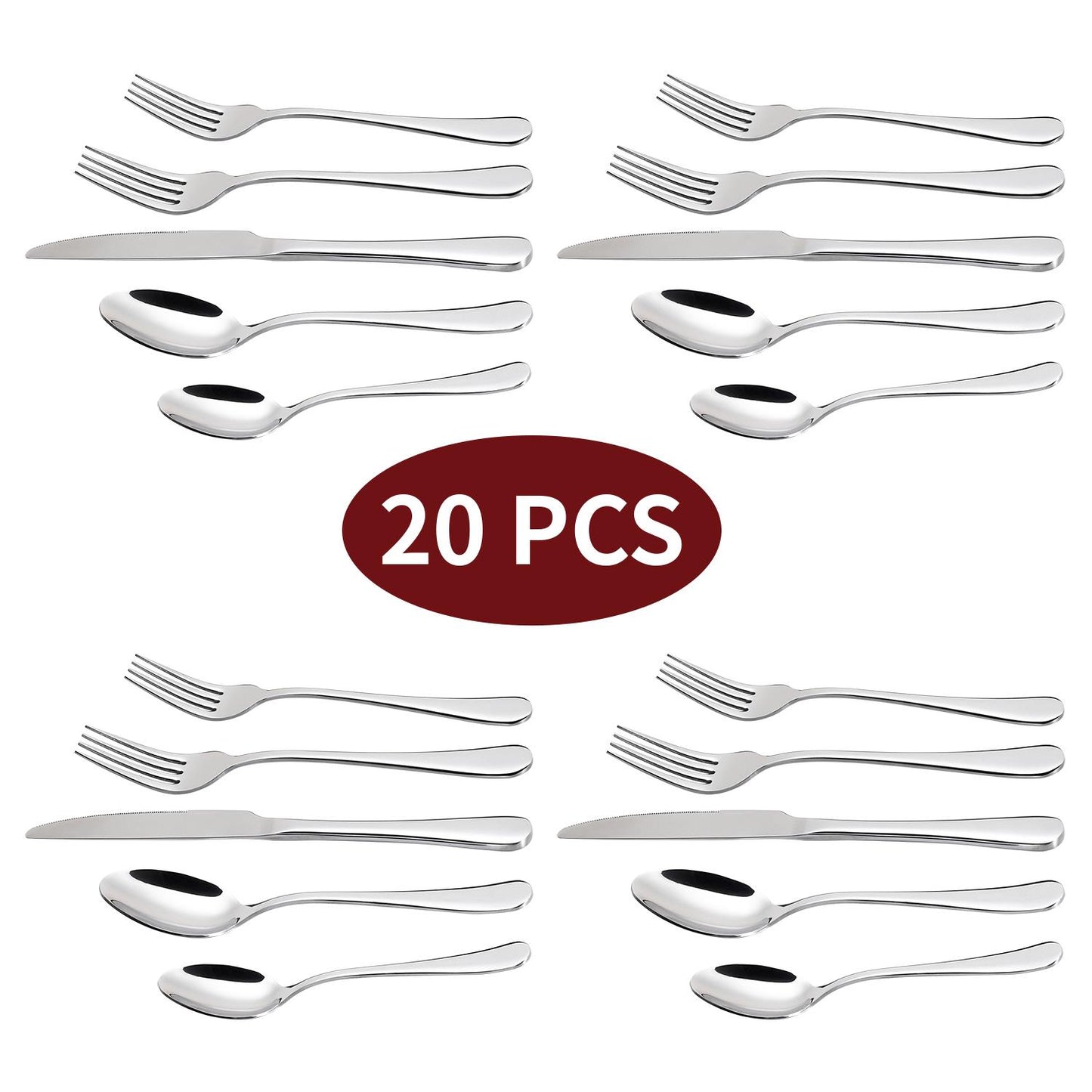Vinsani 20-Piece Stainless Steel Cutlery Set – 0010001
