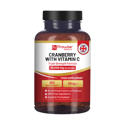 Prowise Triple Strength Cranberry 30,000mg + Vitamin C Vegan Tablets (180)