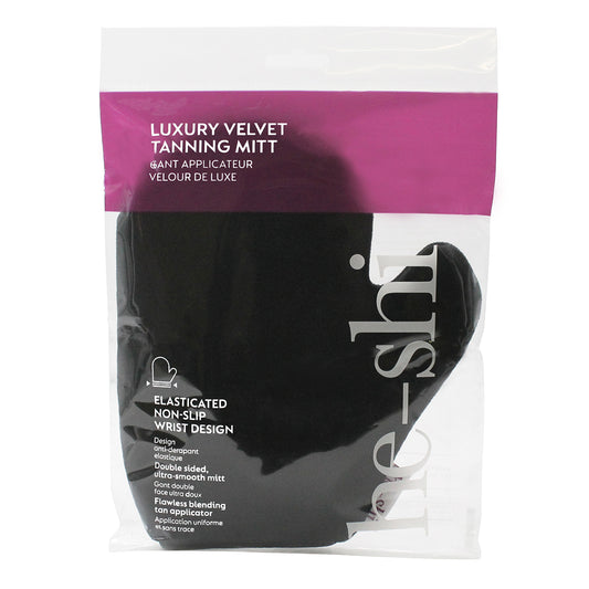 He-Shi Luxury Velvet Tanning Mitt - Double-Sided, No Stain, Streak-Free Tan