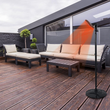 Debonair Adjustable Height Waterproof Quartz Patio Heater for Indoor/Outdoor Use