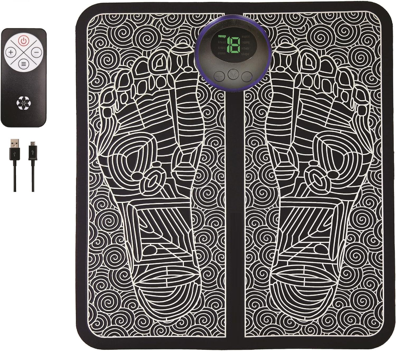Dyzi EMS Foot Massager Rechargeable Electrical Muscle Stimulation for Pain Relief