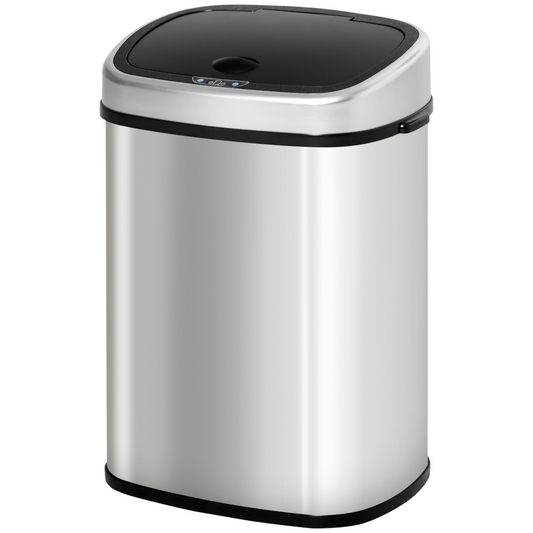 Touchless Stainless Steel Sensor Bin, 58L, Infrared Hand-Free Lid