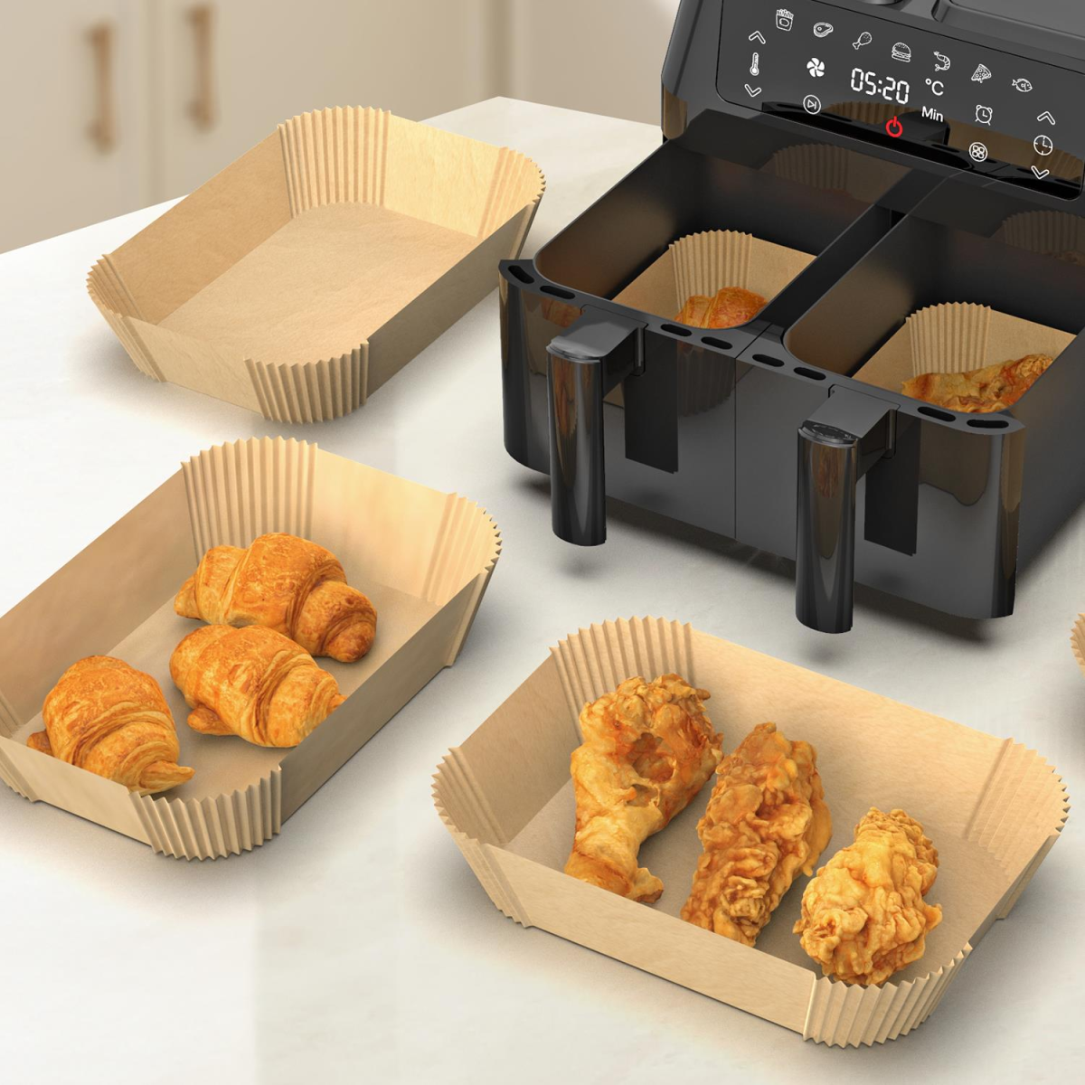 Vinsani 100-Pack Air Fryer Paper Liners 1010406
