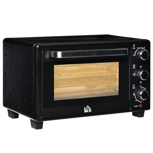 21L Mini Oven Toaster, 1400W Grill, 0–60min Timer, Bake Tray & Rack, 230°C