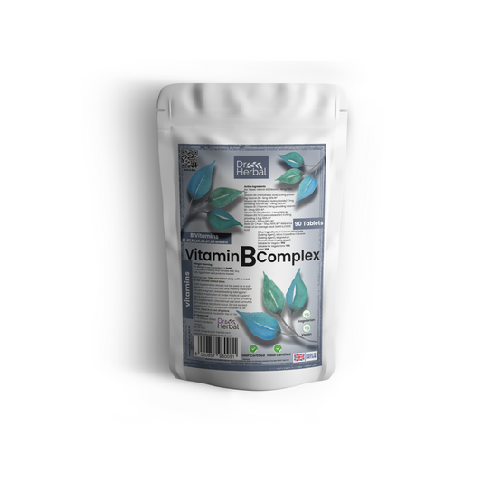 Vitamin B Complex for Energy, Skin & Nerve Support — 90 Tablets