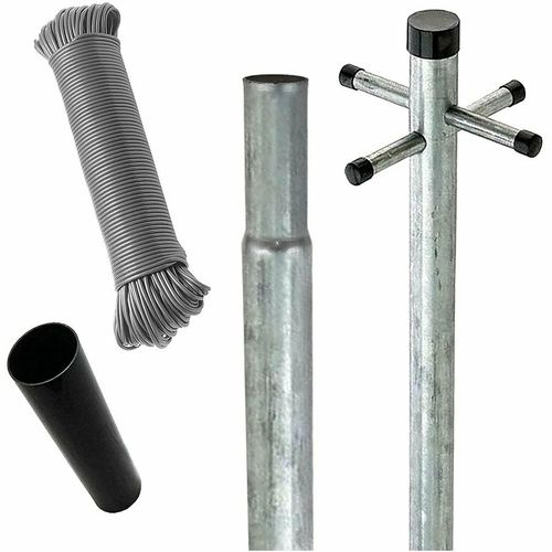 Heavy-Duty Galvanised Clothes Pole with Durable Rust-Resistant Design