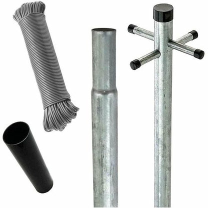 Heavy-Duty Galvanised Clothes Pole with Durable Rust-Resistant Design