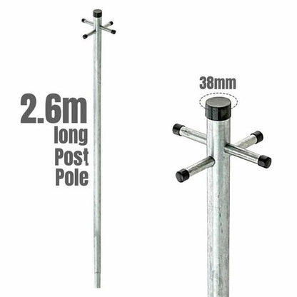 Heavy-Duty Galvanised Clothes Pole with Durable Rust-Resistant Design