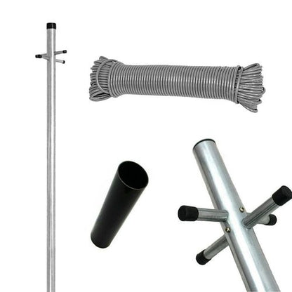 Heavy-Duty Galvanised Clothes Pole with Durable Rust-Resistant Design